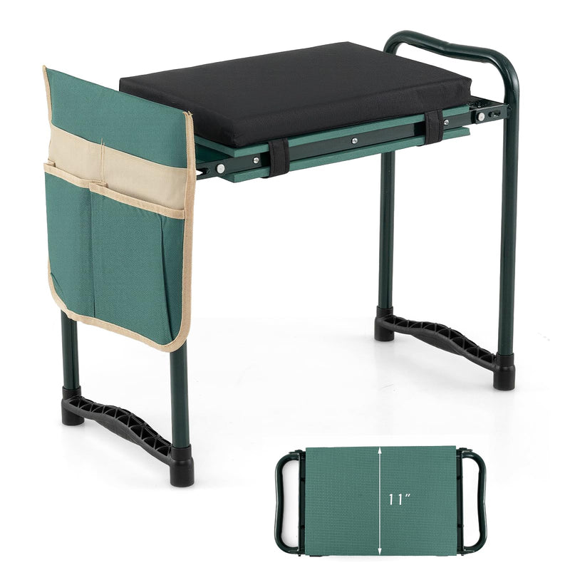 Load image into Gallery viewer, Goplus 11" Wide 2-in-1 Foldable Garden Kneeler and Seat for Seniors
