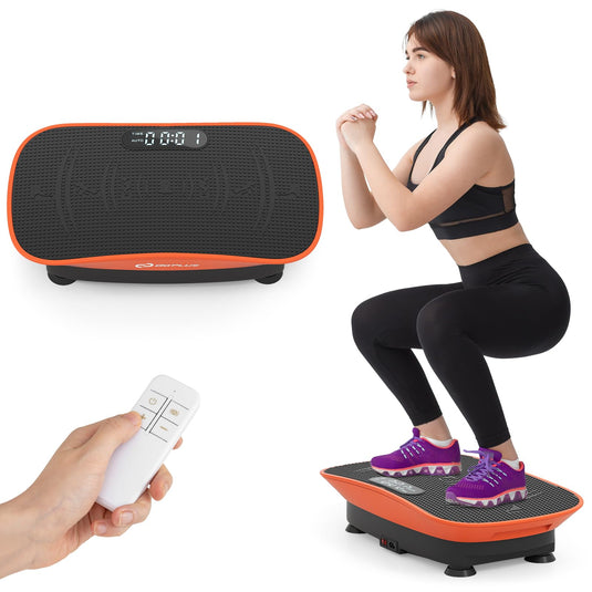 Goplus Vibration Plate Exercise Machine, Vibrating Platform for Lymphatic Drainage, Weight Loss