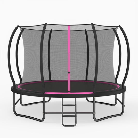Goplus Recreational Outdoor Trampoline w/ Enclosure Net Ladder & Stabilizer Bars