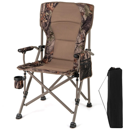 Goplus 400 LBS Support Lawn Chair with Armrests with Covers