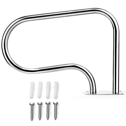 1PC Stainless Steel Swimming Pool Railings for Inground Pools w/Base Plate