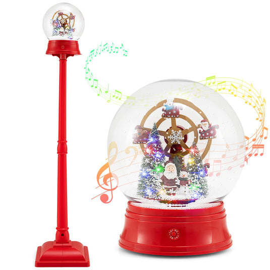 Goplus 5 Ft Christmas Snow Globe Lantern ( Snowing Santa with Ferris Wheel )