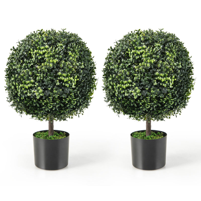 Load image into Gallery viewer, Goplus 22&quot; Artificial Boxwood Topiary Ball Tree
