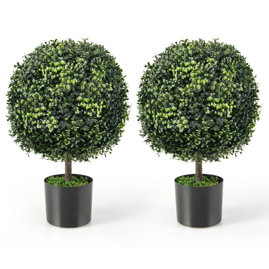 Goplus 22" Artificial Boxwood Topiary Ball Tree