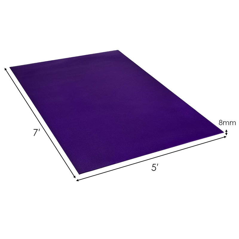 Load image into Gallery viewer, Large Yoga Mat, 7&#39; x 5&#39; x 8mm and 6&#39; x 4&#39; x 8mm with Straps
