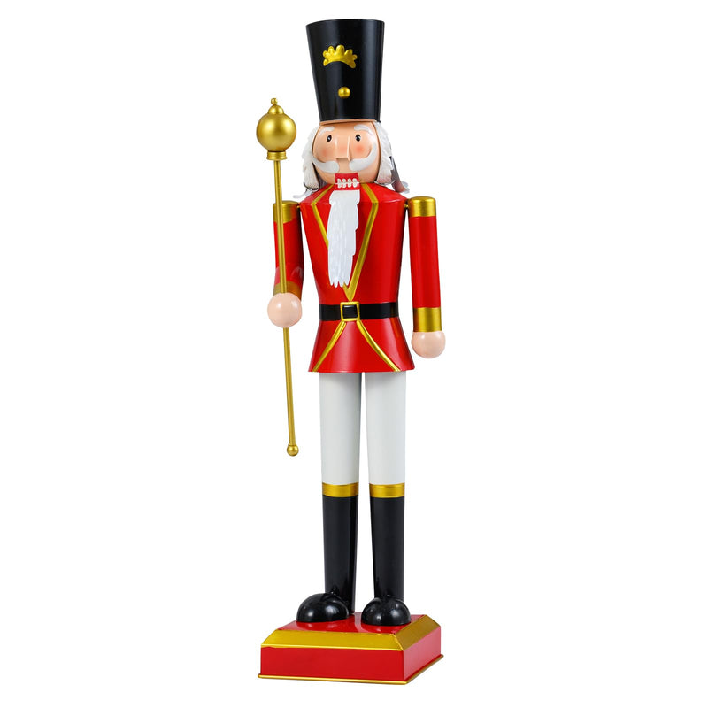 Load image into Gallery viewer, Goplus 32.5 Inch Christmas Nutcracker with High Hat and Beautiful Scepter
