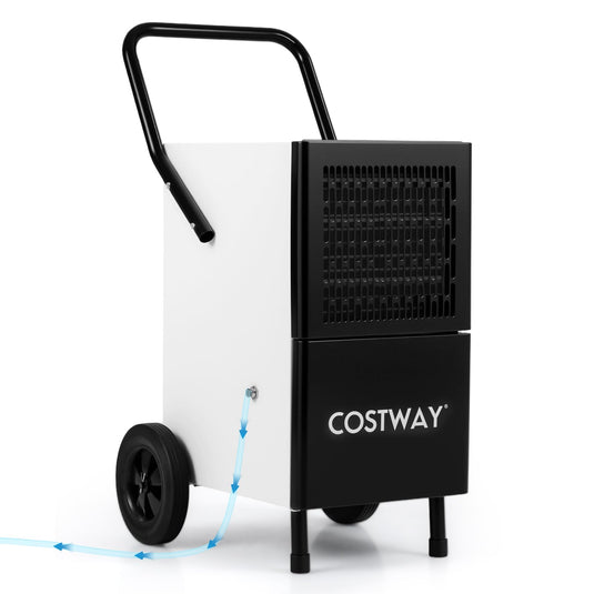 189 Pints Commercial Dehumidifier with Pump, 3.3Ft Drain Hose & Wheels