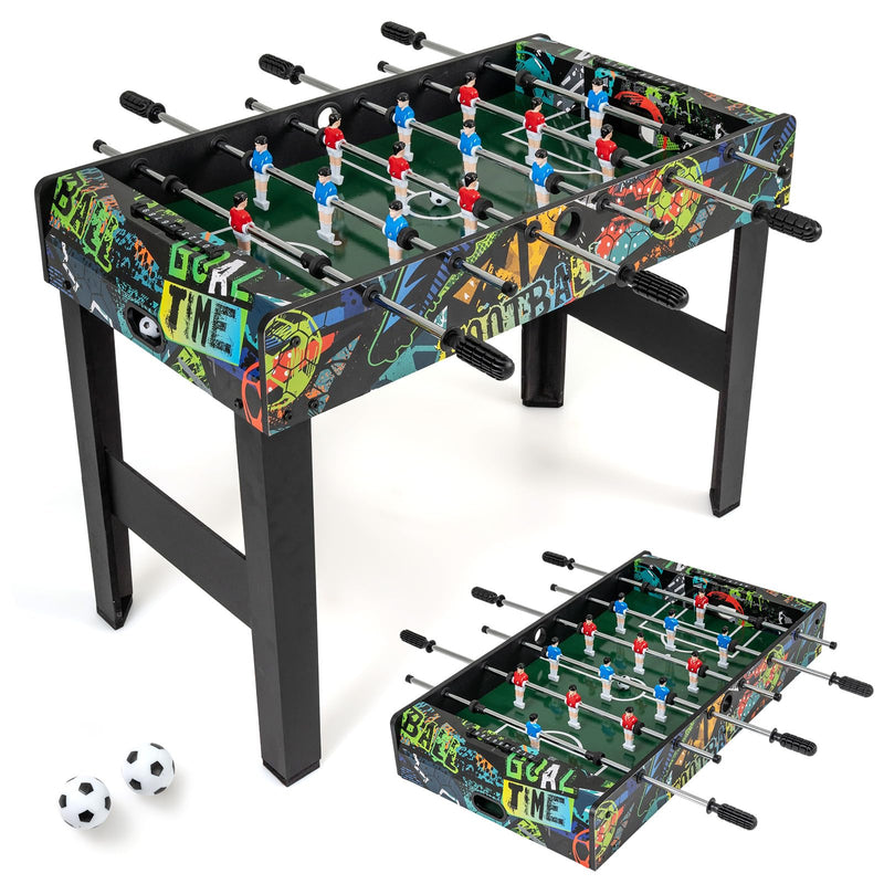 Goplus Foosball Table, 2-in-1 Tabletop & Freestanding Soccer Game Table