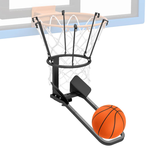 Goplus Basketball Return Attachment Heavy-Duty 180 Degree Rotatable Basketball Rebounder