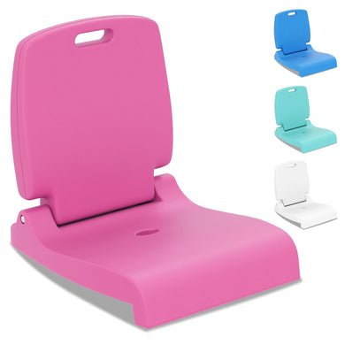 Goplus Foldable Portable Flip Seat with Back Support & 2 Handles for Edge of Pool