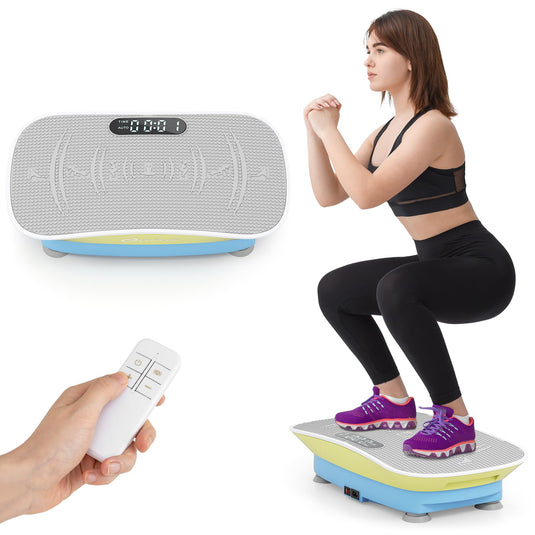 Goplus Vibration Plate Exercise Machine, Vibrating Platform for Lymphatic Drainage, Weight Loss
