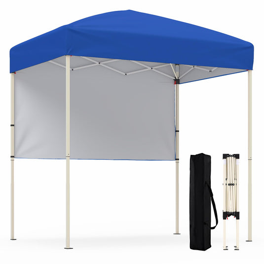 Goplus 6 x 4 FT Pop Up Canopy UPF50+ Easy Setup Tent w/ 1 Half Sidewall
