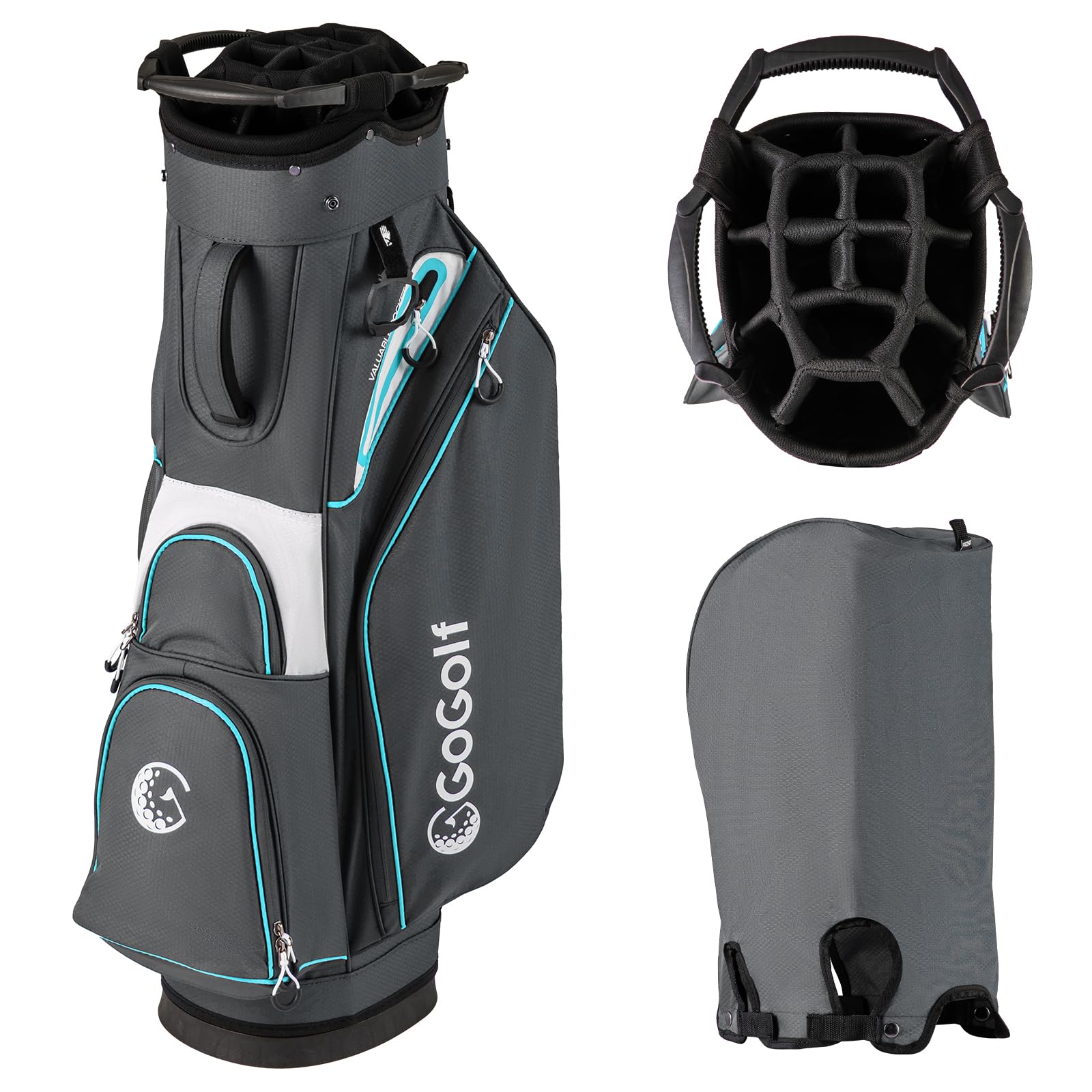 Goplus Lightweight Portable Golf Bag with 14-Way Divider Top for