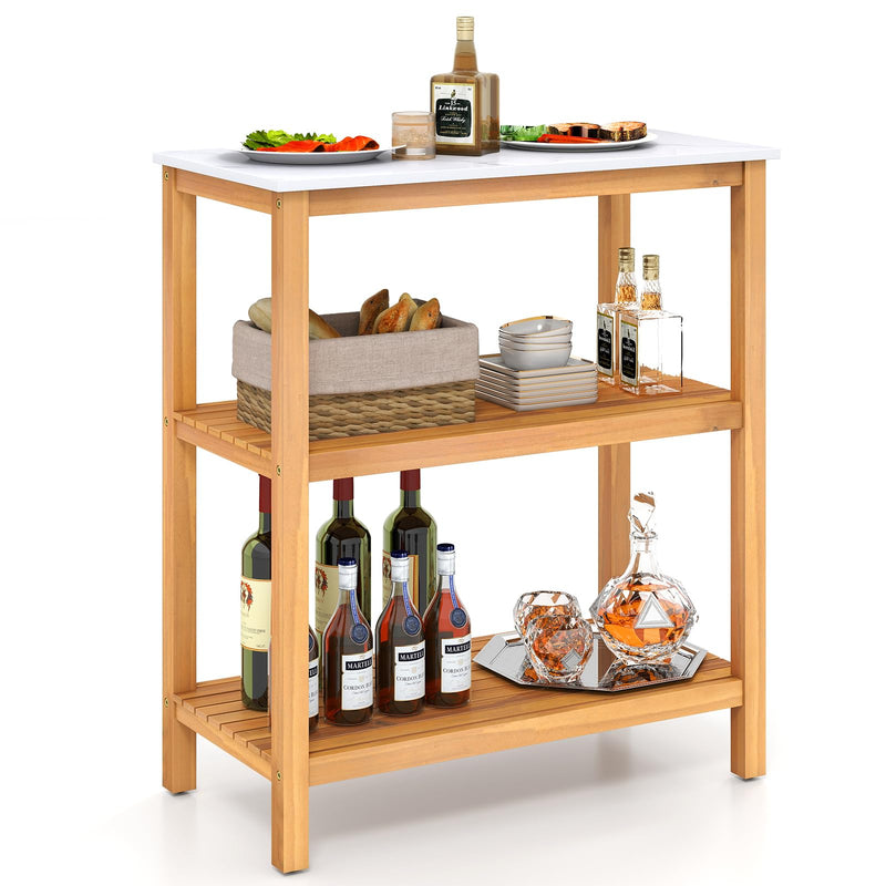 Load image into Gallery viewer, Goplus 32” x 16” x 36” 3-Tier Patio Wooden Sideboard
