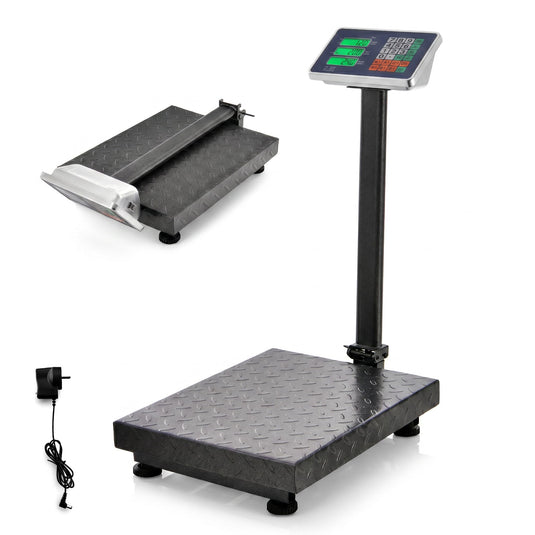 Goplus 660 LBS Foldable Postal Scale | Digital Floor Platform Weighing Scale