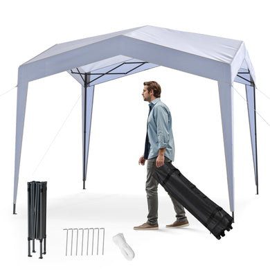 Goplus 10 x 10 FT Heavy-Duty Easy Setup Gazebo Shelter with Higher Top