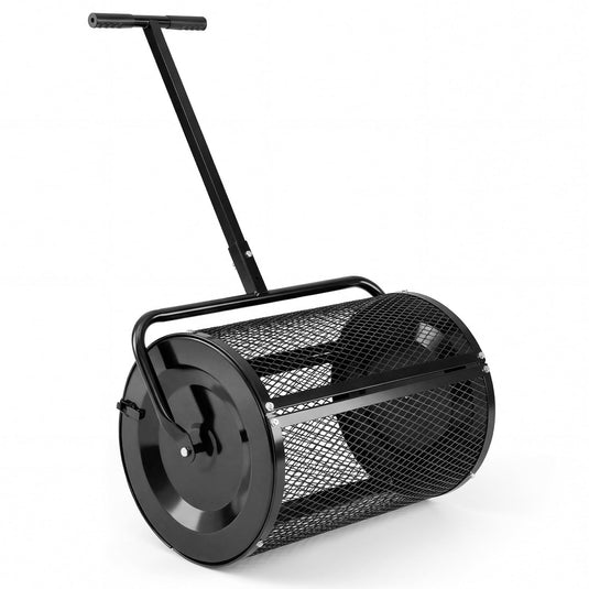 Goplus Compost Spreader 24" Peat Moss Spreader Roller
