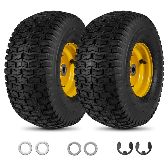 Goplus 15 x 6.00-6 Tube-Type Tires & Wheels (2 Pack)