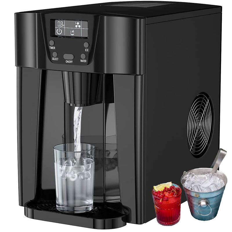 Load image into Gallery viewer, 2 in 1 Ice Maker with Water Dispenser, Countertop Ice Cube Maker with LED Display, 9 Cubes Ready in 6-12 Min
