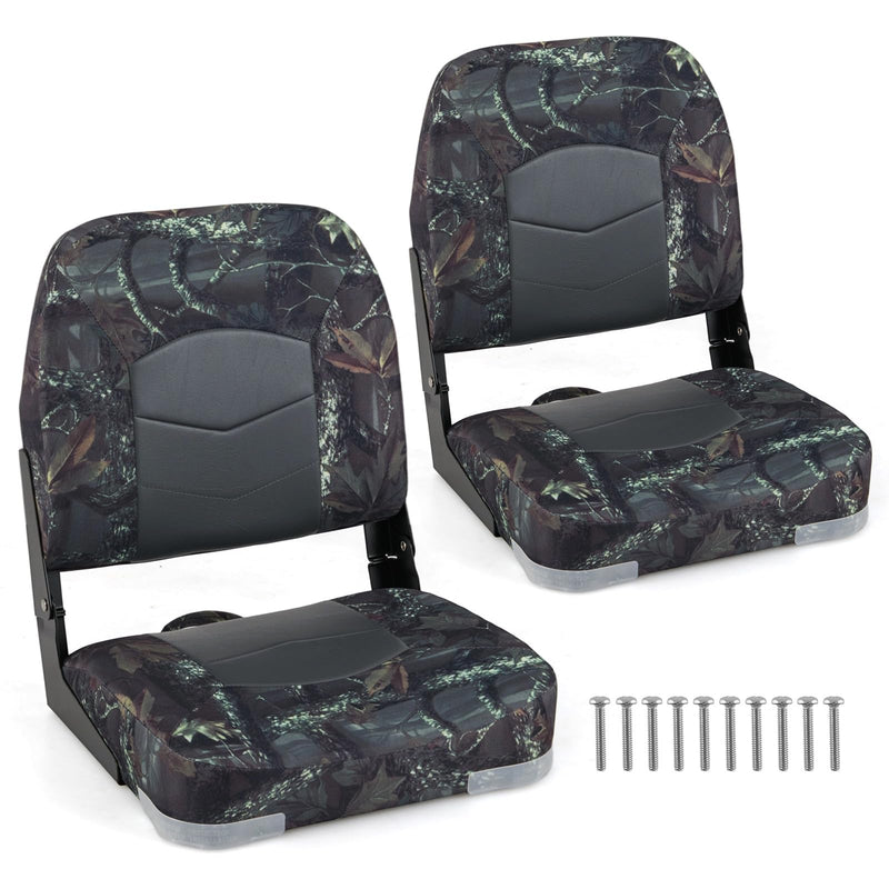 Load image into Gallery viewer, Goplus 2 Packs-Dark Camo Waterproof Fishing Captain Boat Seats
