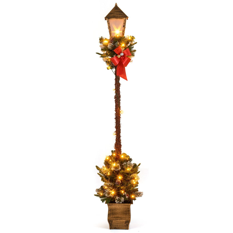 Load image into Gallery viewer, Goplus 6.1 FT Christmas Pre-lit Street Lamp | Holiday Lamp Post w/LED Lights
