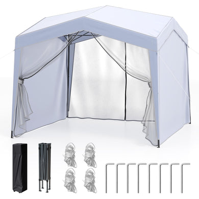 Goplus 10 x 10 FT Pop up Canopy Tent with Removable Sidewalls & Netting