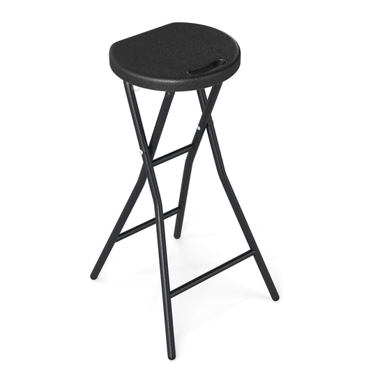 Goplus Folding Stool 27.5" Counter Height Backless Bar Chair for Kitchen Island Bar Table Patio