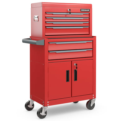 Goplus Tool Chest, 6 Drawers Extra Large Rolling Too Storage Cabinet with 4” Universal Lockable Wheels