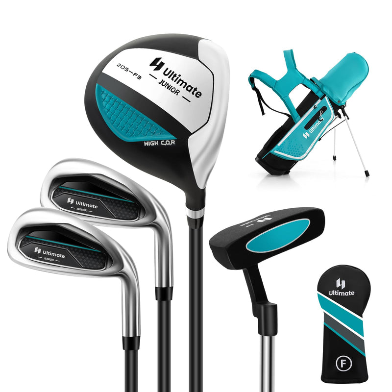 Load image into Gallery viewer, Goplus Junior Complete Golf Club Set for Kids, Right Hand Golf Clubs with Stand Bag, Rain Hood
