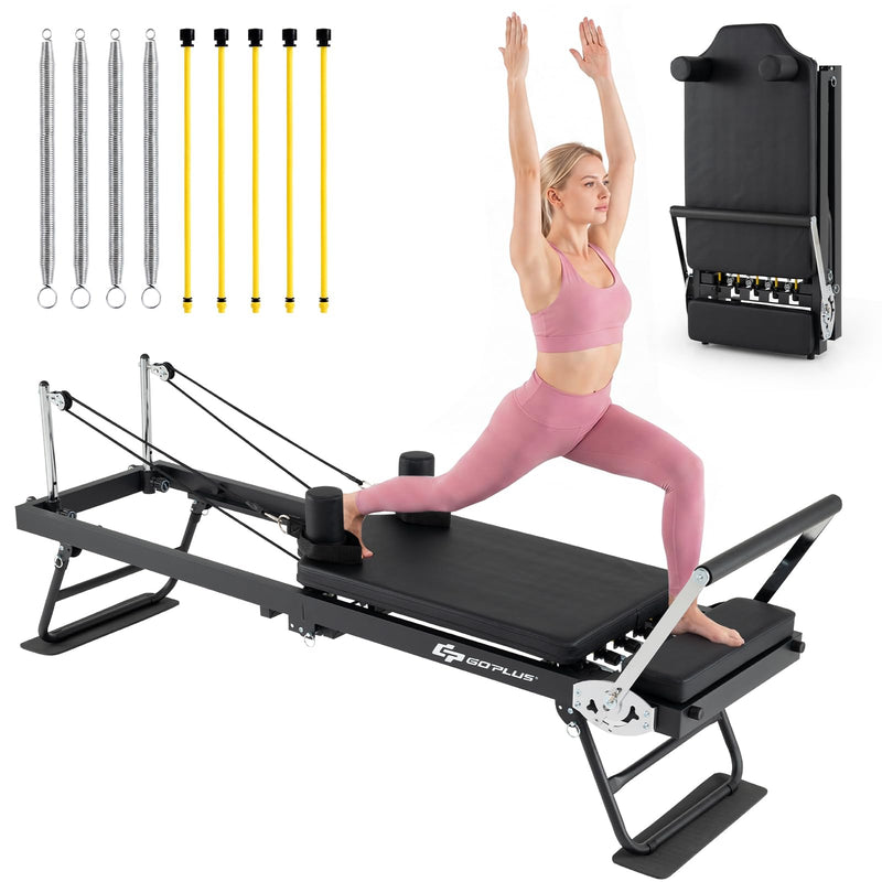 Load image into Gallery viewer, Goplus Foldable Pilates Reformer Machine for Home Gym 84" Large Pilates Equipment
