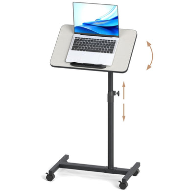 Goplus Overbed Table Adjustable Medical Bedside Table Hospital Food Tray