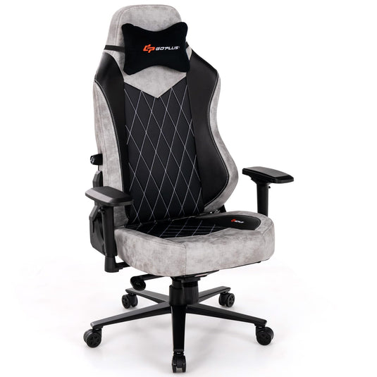 Goplus 360° Swivel Height Adjustable Computer Gamer Chair with Adjustable Lumbar Support