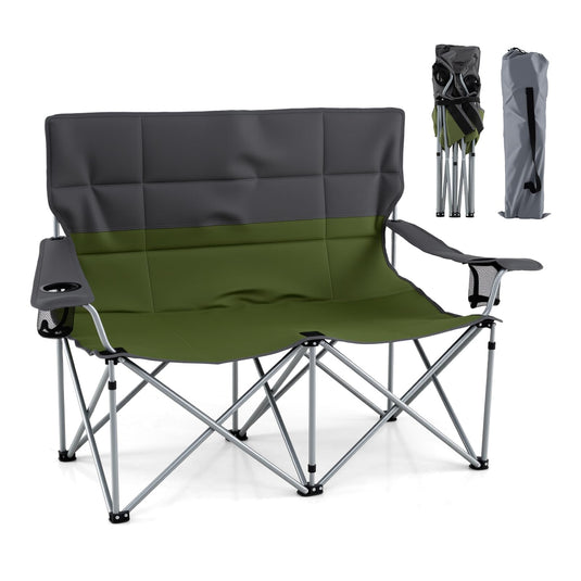 Goplus Double Camping Chair Folding Camping Couch