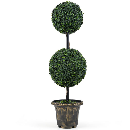 Goplus 3 FT Artificial Boxwood Topiary Tree(1/2)