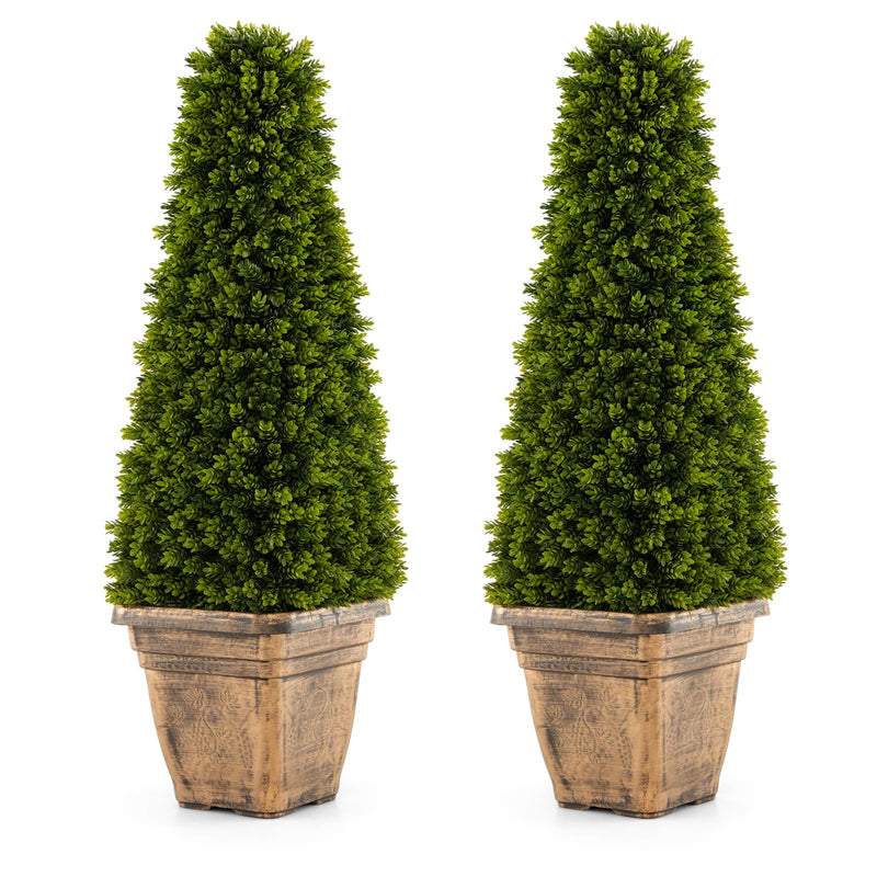Load image into Gallery viewer, Goplus 3ft Artificial Boxwood Topiary Tree
