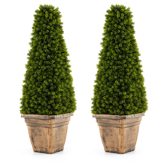Goplus 3ft Artificial Boxwood Topiary Tree