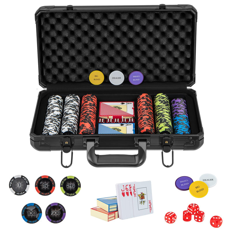 Load image into Gallery viewer, Goplus Poker Chip Set, 300 PCS/500 PCS 14 Gram Clay Poker Chips
