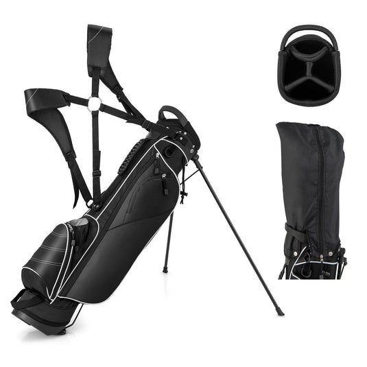 Goplus Golf Stand Bag, Lightweight Golf Club Bag with 4 Way Top Dividers