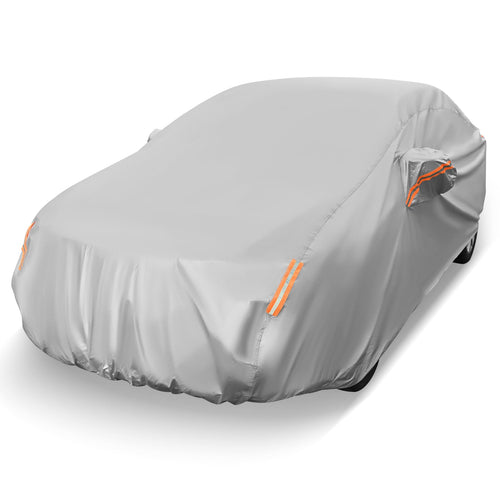 Goplus Car Cover for Automobiles, Outdoor Full Cover with Cotton Lining