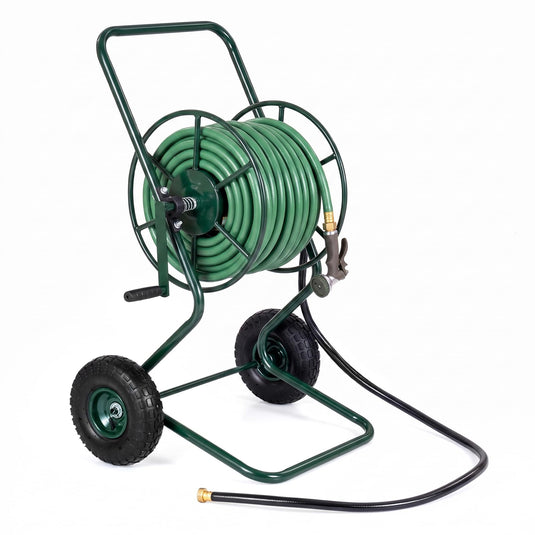 Goplus Heavy Duty Garden Hose Reel Cart | Holds up to 300 FT of 5/8" Hose