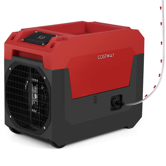 140 Pints Commercial Dehumidifier with Pump, Portable Industrial Dehumidifier with Drain Hose for Basements