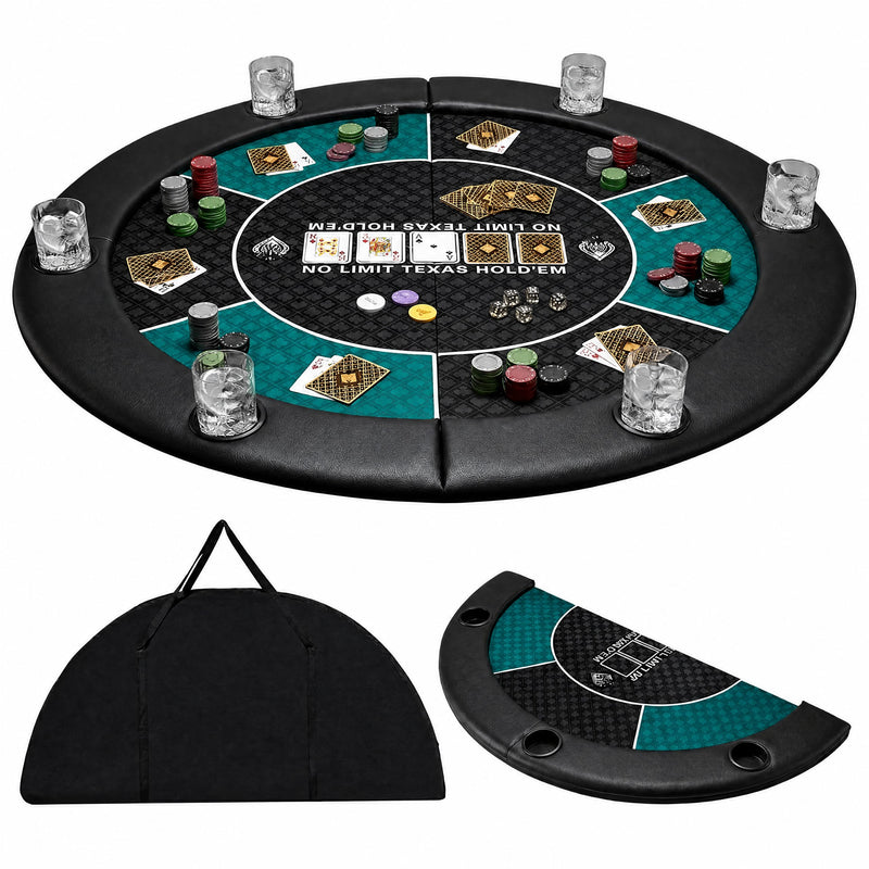 Load image into Gallery viewer, Goplus 48 Inch Foldable Poker Table Top for 6 Players With Carrying Bag

