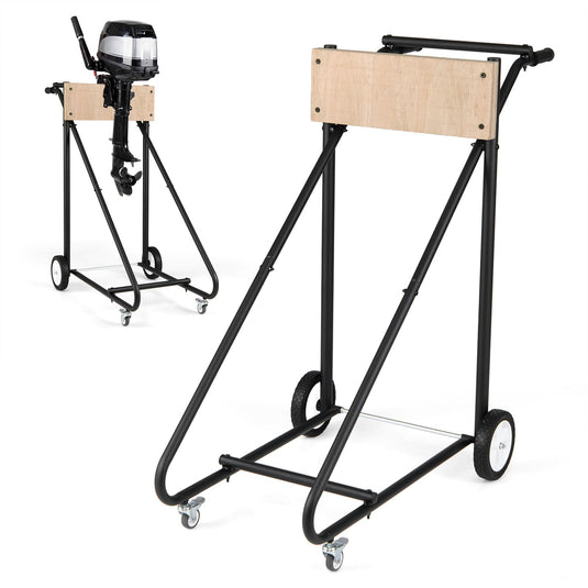 Goplus 330 LBS Boat Motor Stand w/ 4 Rubber Casters for Motor Transportation Repair Maintenance