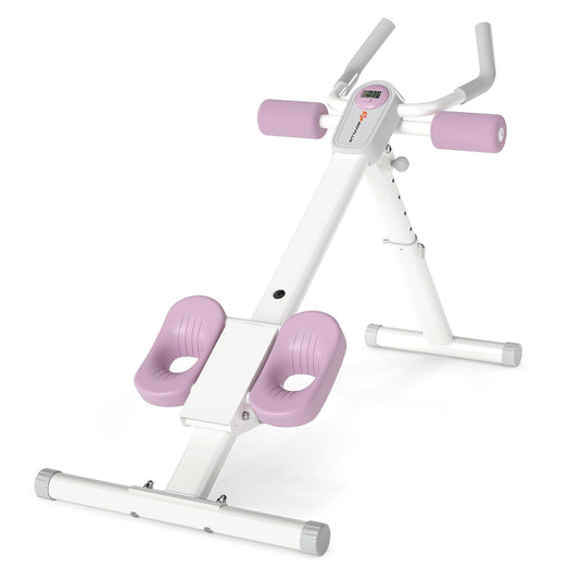 Goplus Adjustable Foldable Ab Workout Equipment with Knee Protection