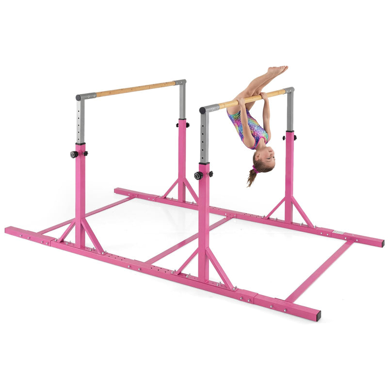 Load image into Gallery viewer, Goplus Junior Gymnastic Parallel Bars with 13-Level 33"-57" Adjustable Heights &amp; 6-Level Adjustable Width
