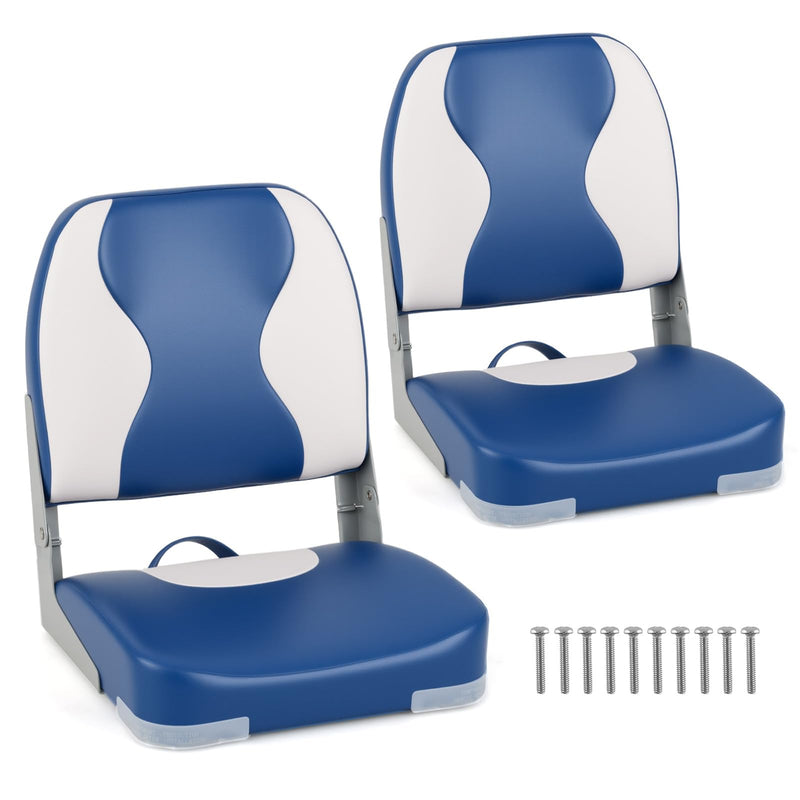 Load image into Gallery viewer, Goplus 2-Pack Boat Seats with Thick Sponge Padding - Wavy Blue
