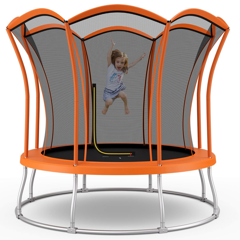 Load image into Gallery viewer, Goplus 8FT/ 10FT Outdoor Trampoline, ASTM Approved Trampoline with Unique Flower Shape
