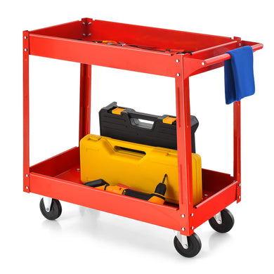Goplus 2-Tier Utility Cart, Heavy Duty Commercial Service Tool Cart
