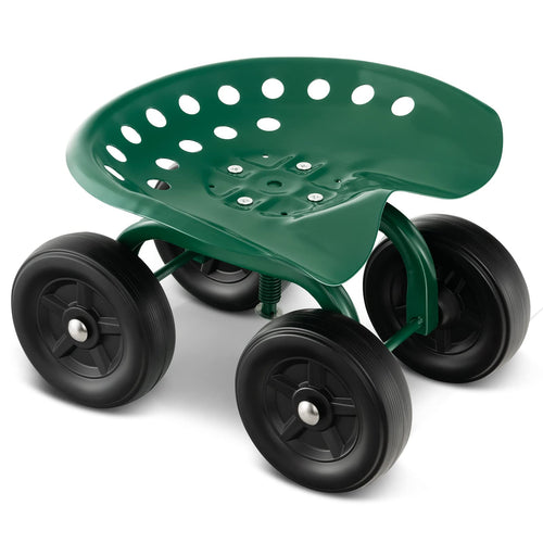 Utility Stool Cart w/Adjustable 360 Degree Swivel Seat - Goplus