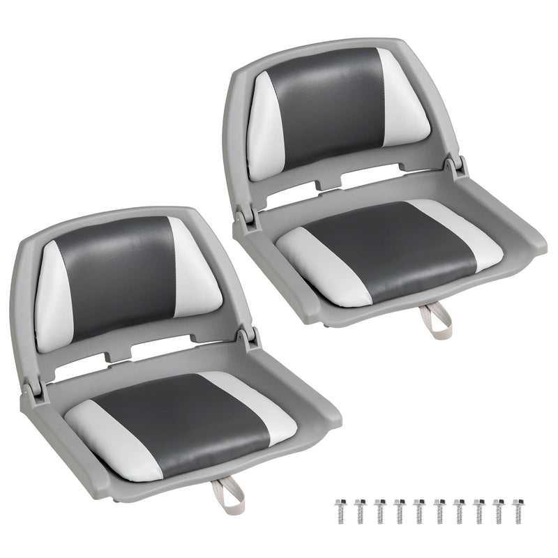 Load image into Gallery viewer, Goplus Molded Low Back Fishing Boat Chairs Marine-Grade PVC Cushion Pad
